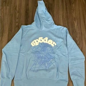 Sp5der Hoodie Light Blue